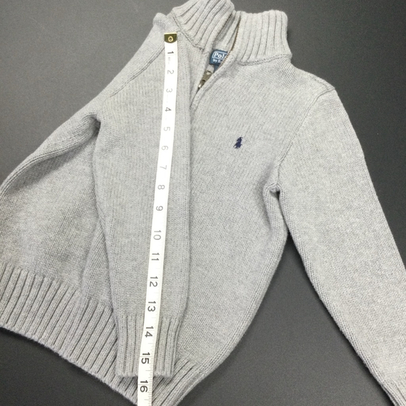 Boys Polo by Ralph Lauren Sweater ligh Gray Size 6 - Picture 6 of 11